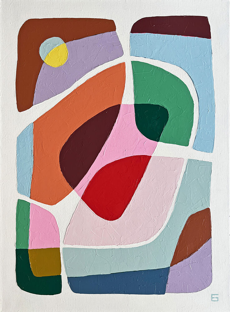 Colorful Abstract Shapes art print by Ellen Greup for $57.95 CAD