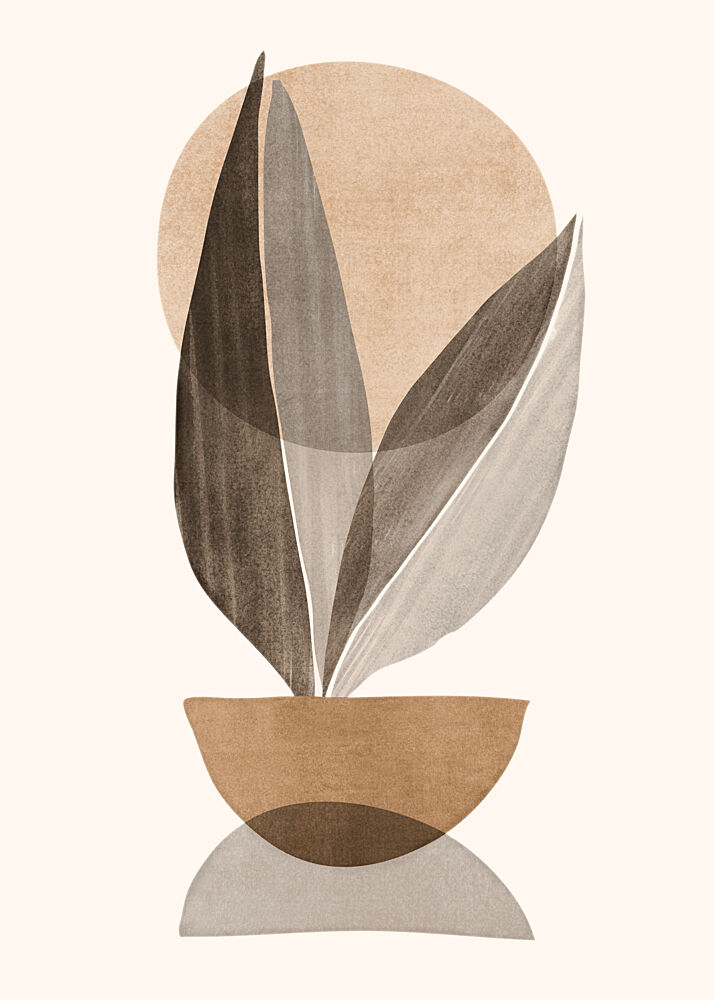Neutral Botanical Shapes art print by Kristian Gallagher for $57.95 CAD