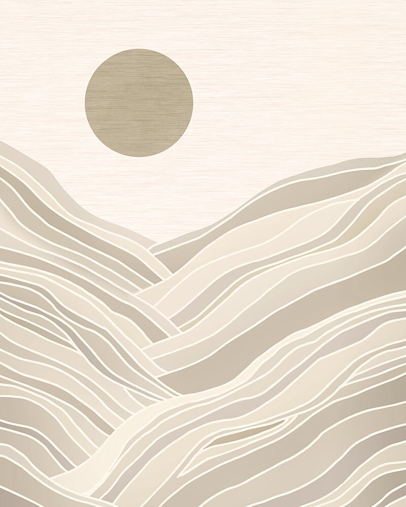 Minimalist Mountain Sun art print by Kristian Gallagher for $57.95 CAD