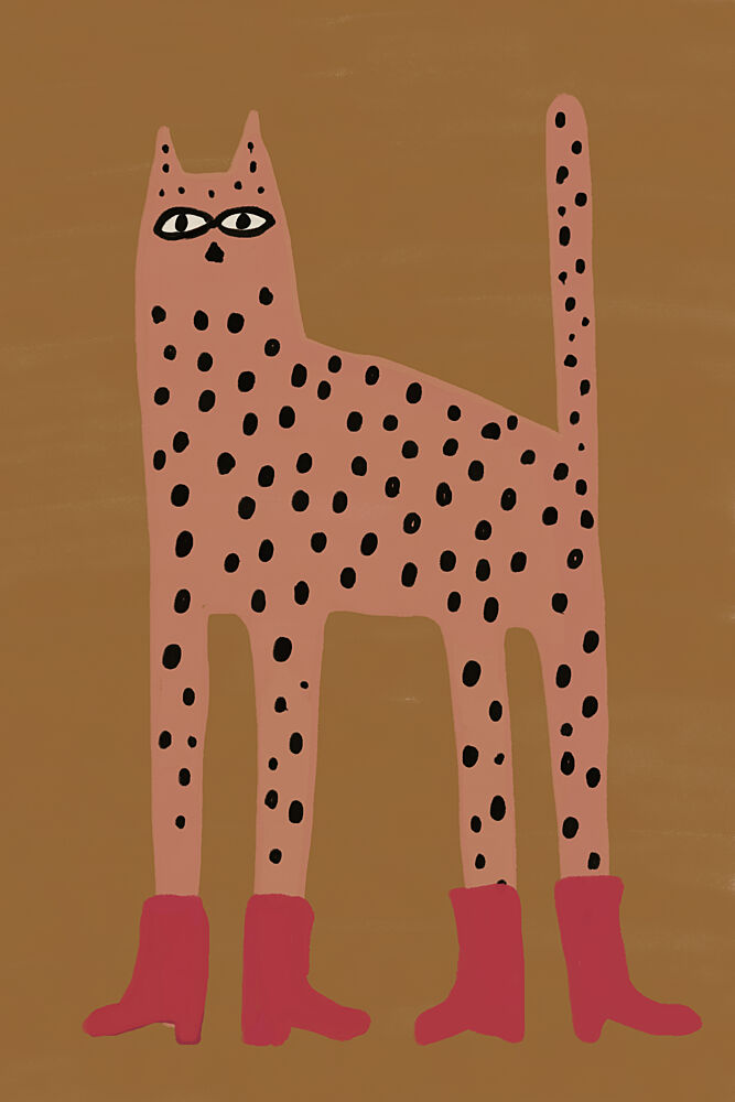 Spotted Cat in Boots art print by The Art Concept for $57.95 CAD