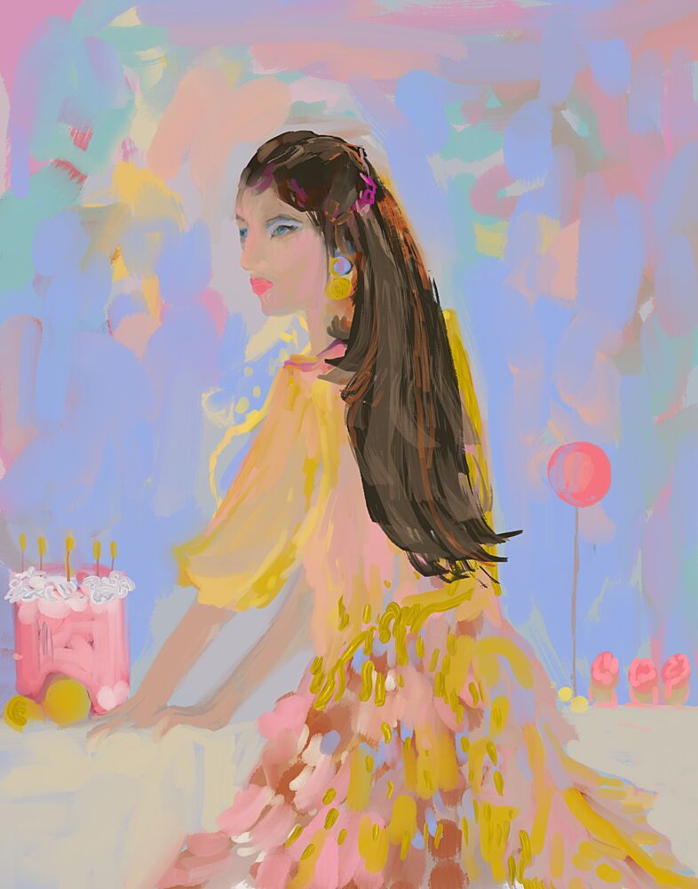Elegant Birthday Party art print by Josie George for $57.95 CAD