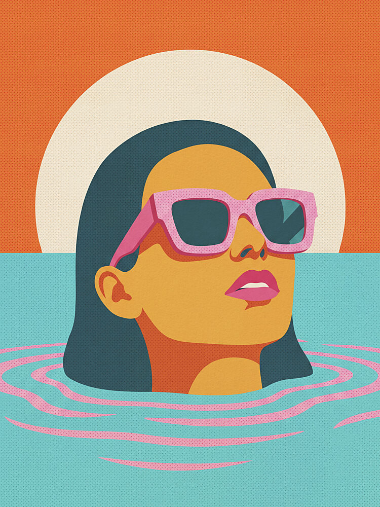 Pink Sunglasses Summer art print by Andreas Magnusson for $57.95 CAD