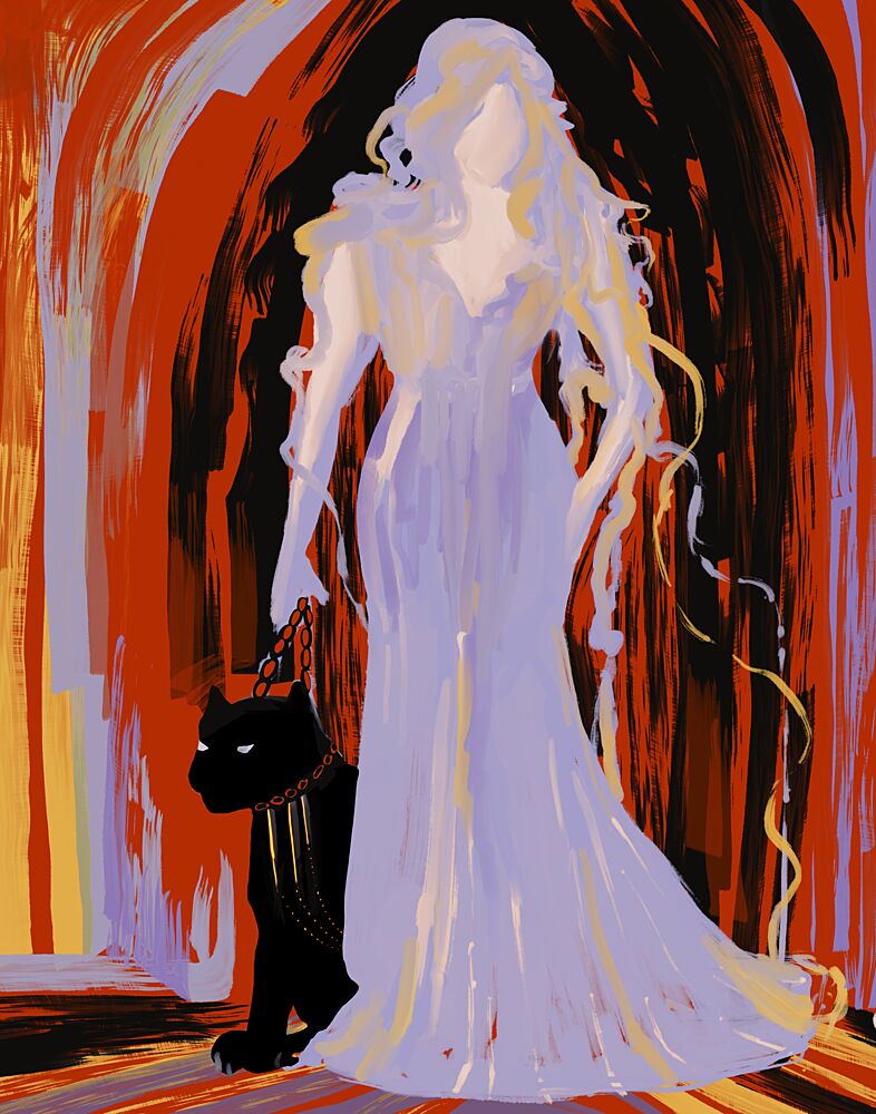 Elegant Woman Panther art print by Josie George for $57.95 CAD