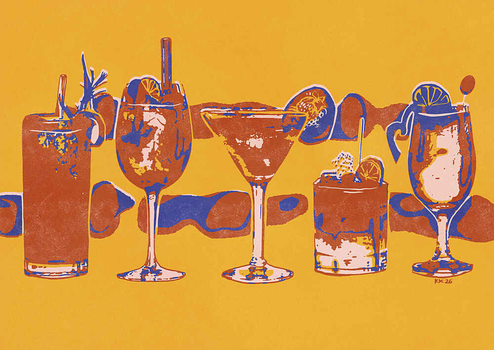 Happy Hour Cocktails art print by Katariina Kosunen for $57.95 CAD
