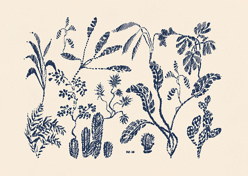 Indigo Botanical Collection art print by Katariina Kosunen for $57.95 CAD