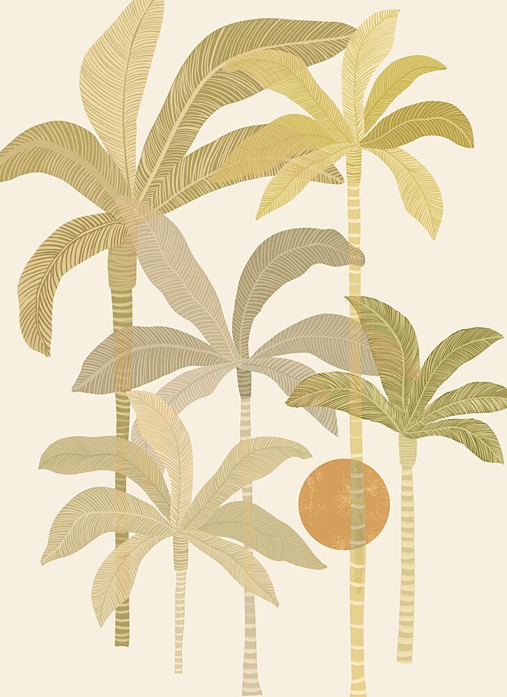 Warm Tropical Palms art print by Kristian Gallagher for $57.95 CAD