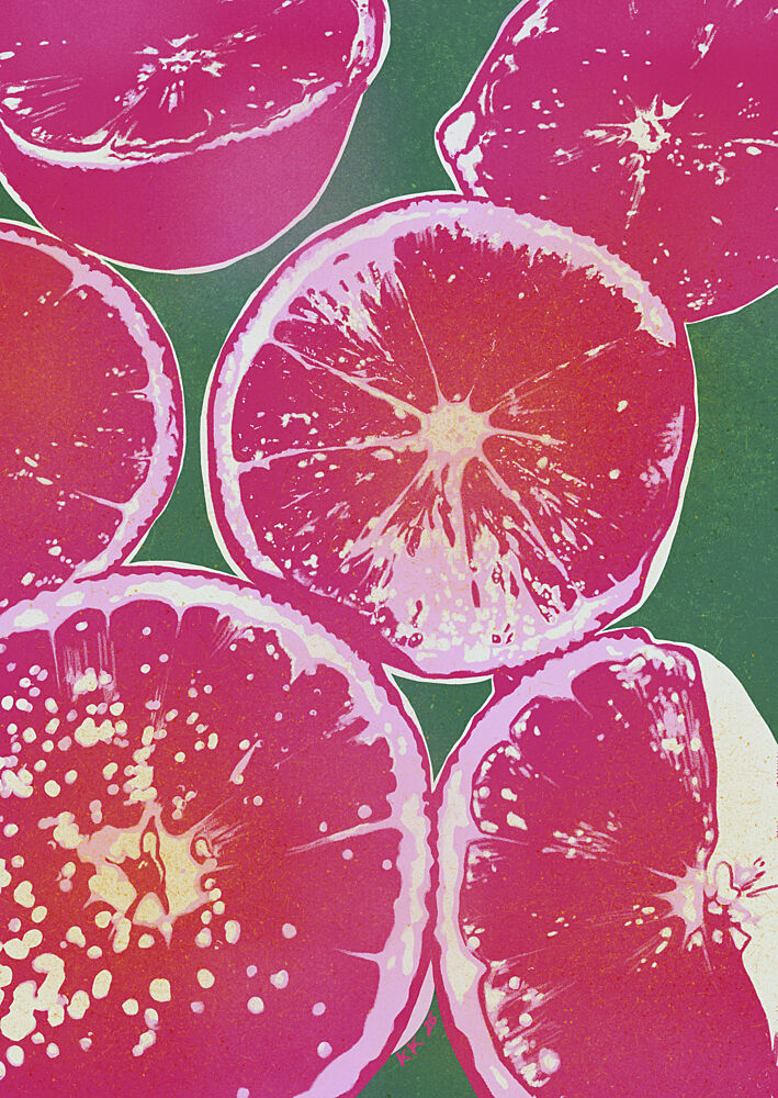 Pink Citrus Slices art print by Katariina Kosunen for $57.95 CAD
