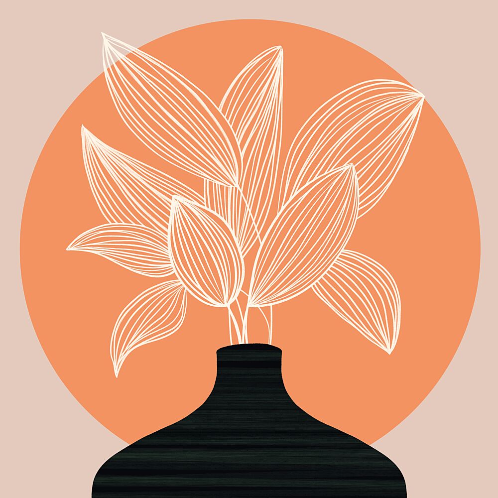 Minimalist Botanical Vase art print by Kristian Gallagher for $57.95 CAD