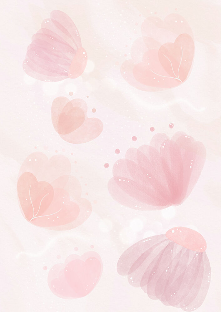 Soft Pink Watercolor Blooms art print by Saskia Michele for $57.95 CAD