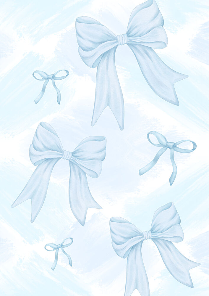 Sweet Blue Bows art print by Saskia Michele for $57.95 CAD