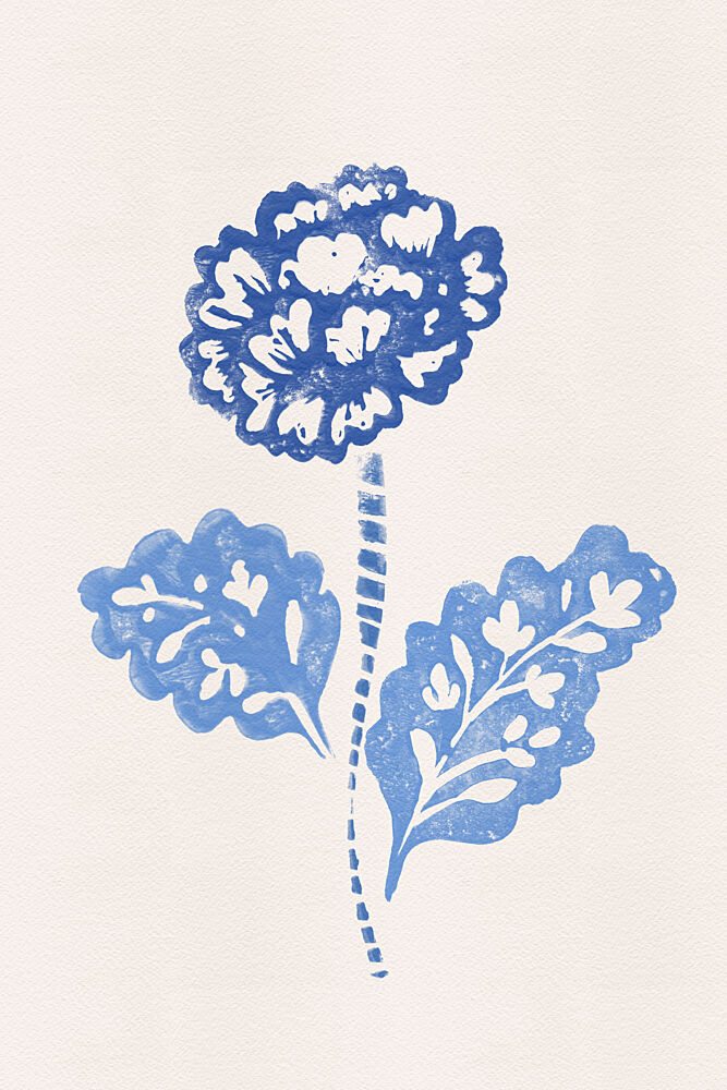 Indigo Botanical Bloom art print by Melissa McKeagney for $57.95 CAD