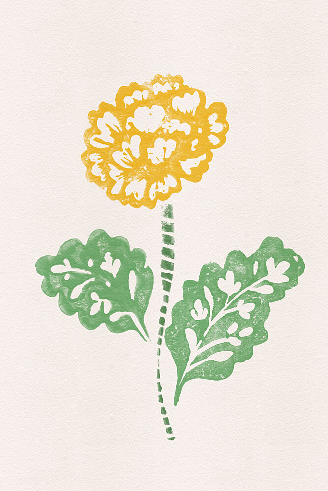 Yellow Folk Flower art print by Melissa McKeagney for $57.95 CAD