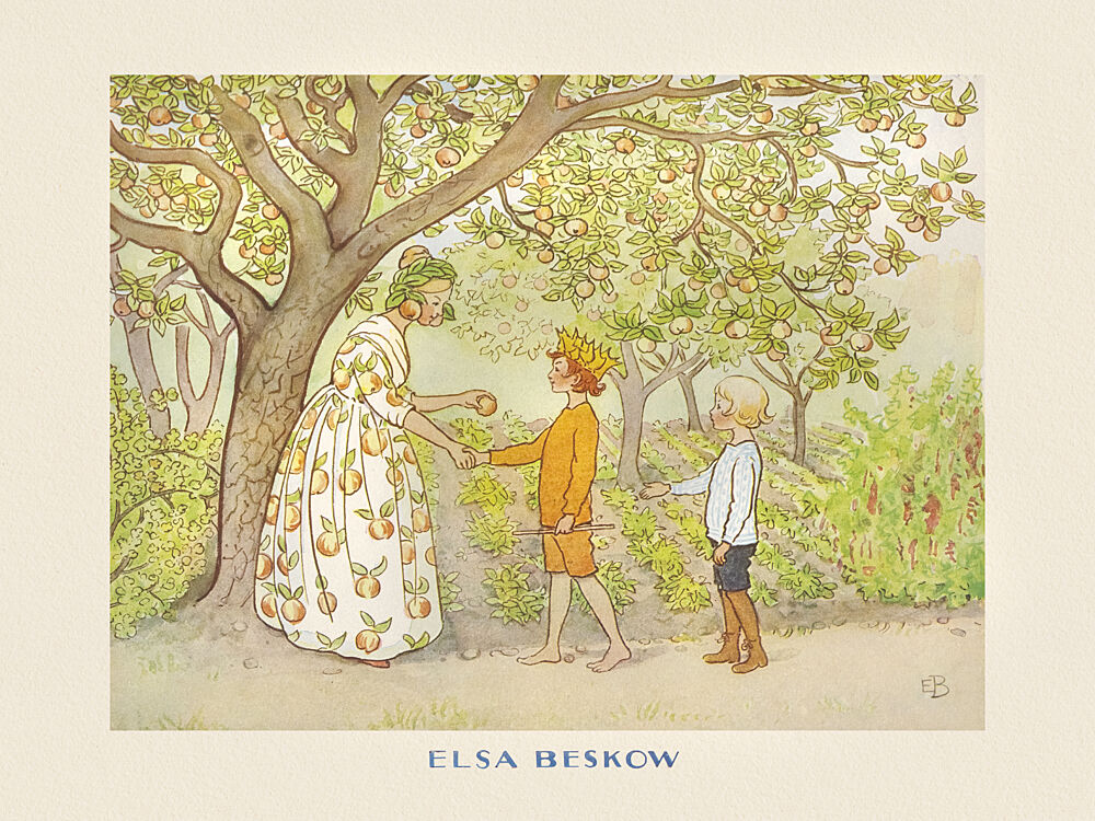 Lasse Liten I Tradgarden art print by Elsa Beskow for $57.95 CAD