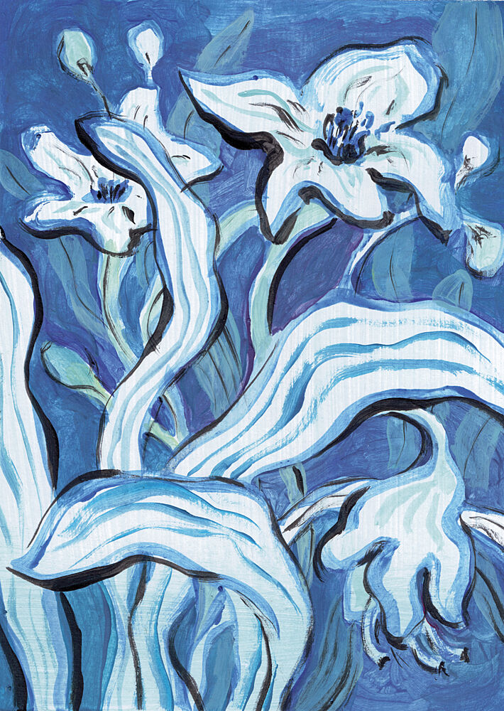 Blue Blossom I art print by Catalina Somolinos for $57.95 CAD