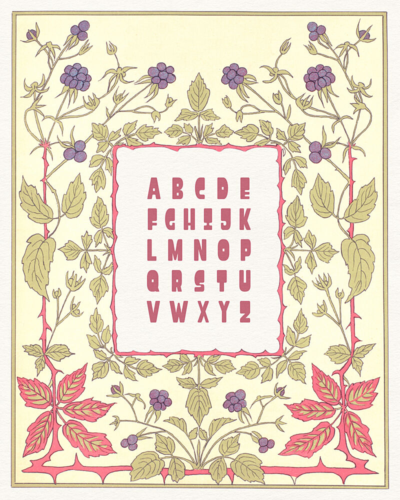 Botanical Alphabet Frame art print by Wild Violets for $57.95 CAD