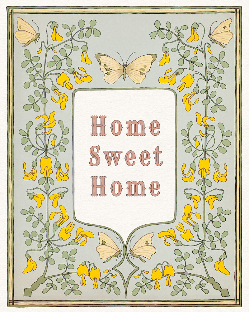 Home Sweet Home Butterflies art print by Wild Violets for $57.95 CAD