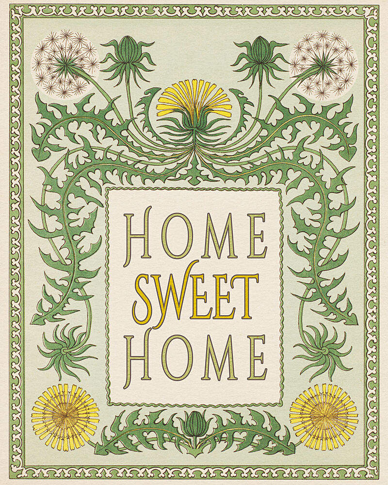 Vintage Home Sweet Home art print by Wild Violets for $57.95 CAD