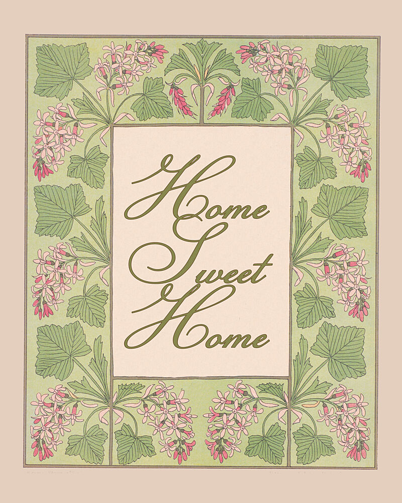 Floral Home Sweet Home art print by Wild Violets for $57.95 CAD