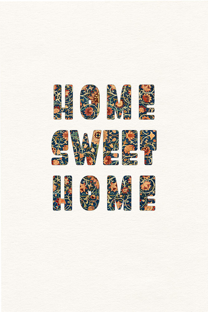 Floral Home Sweet Home art print by Wild Violets for $57.95 CAD
