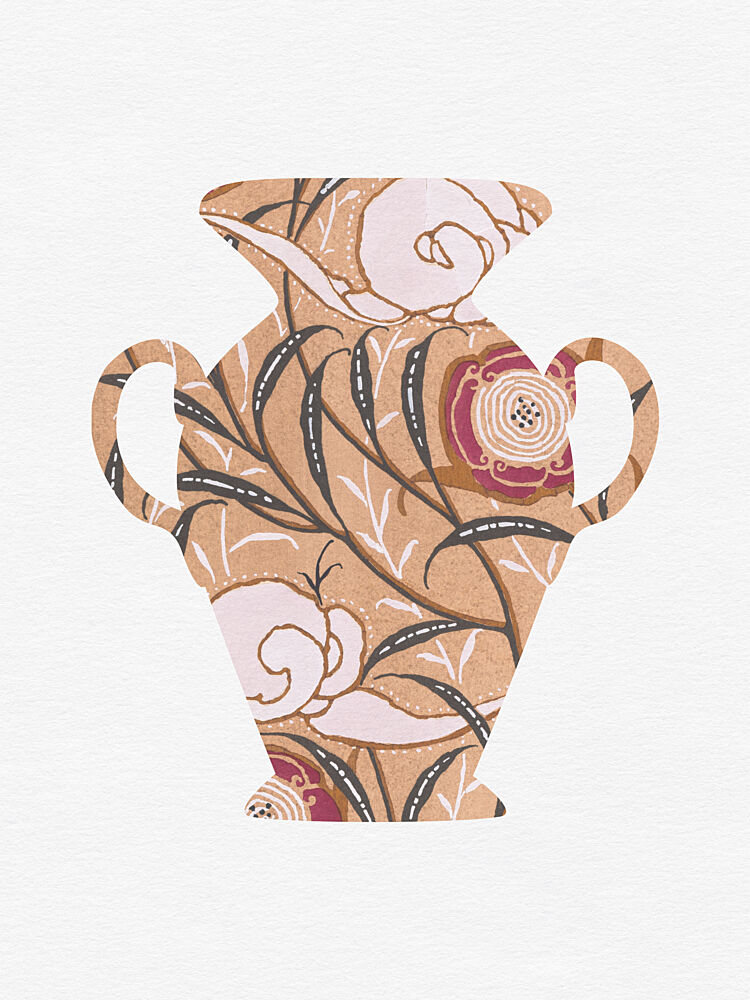 Stylized Floral Vase art print by Wild Violets for $57.95 CAD