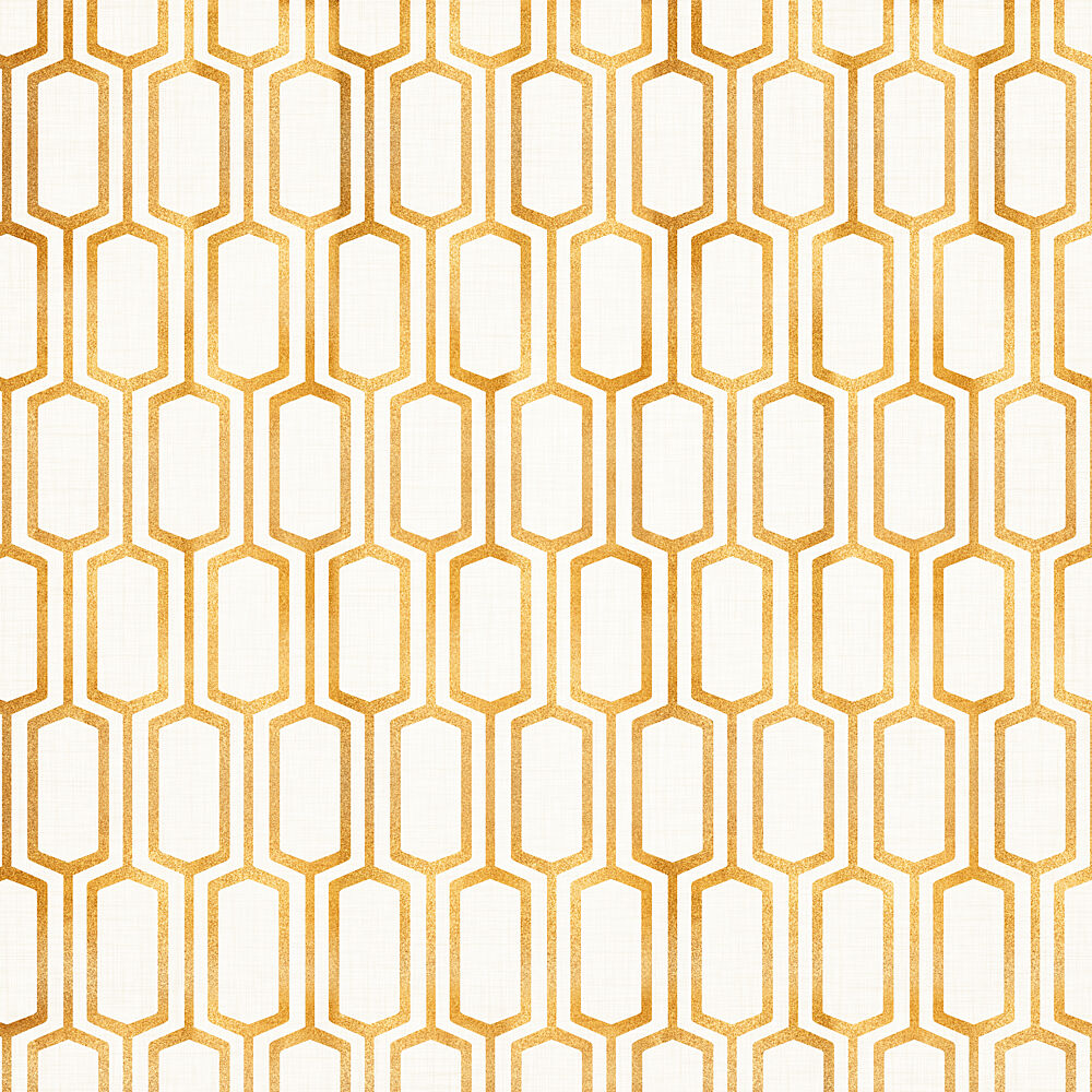 Golden Geometric Pattern art print by Kristian Gallagher for $57.95 CAD