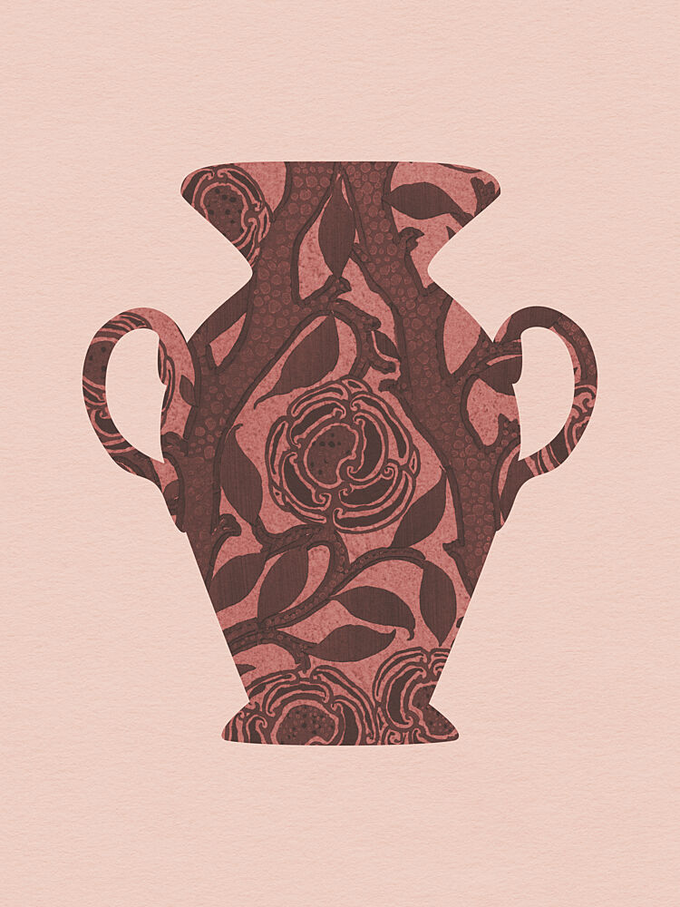 Rose Patterned Vase art print by Wild Violets for $57.95 CAD