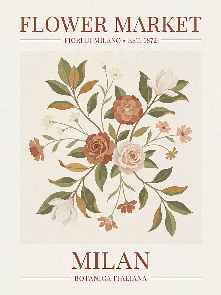 Flower Market Milan art print by Andreas Magnusson for $57.95 CAD