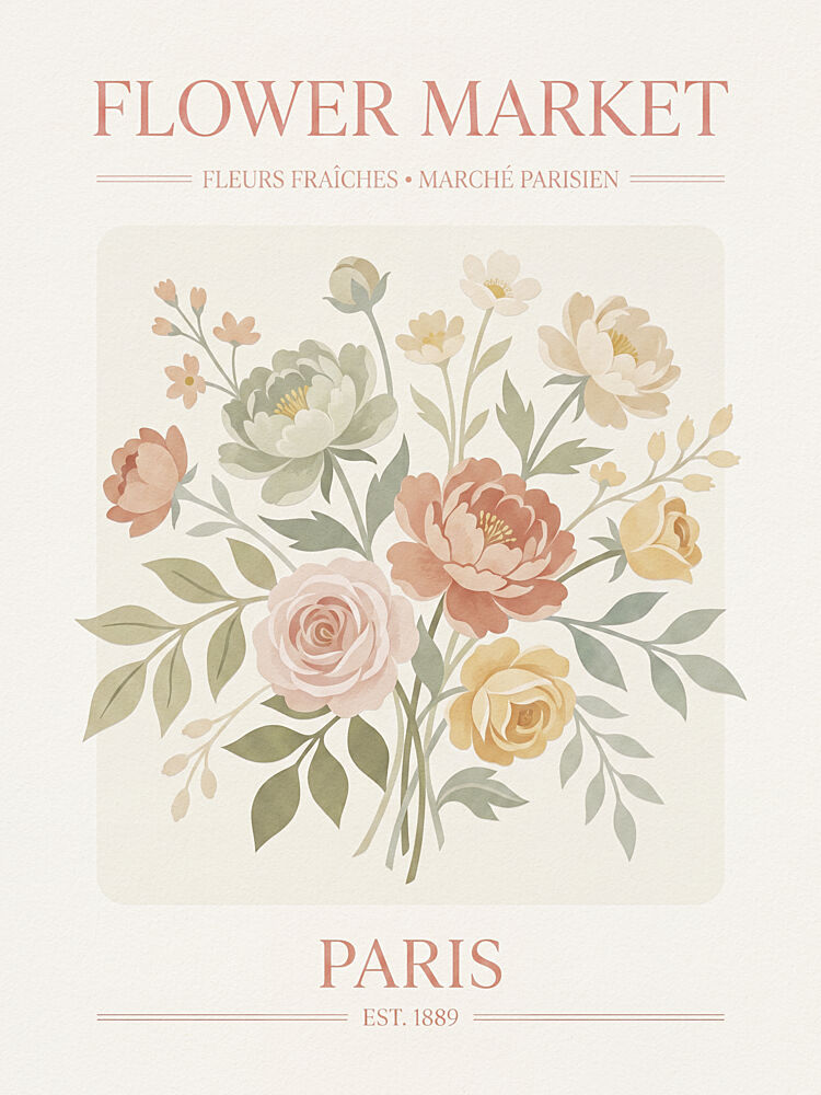 Vintage Parisian Flowers art print by Andreas Magnusson for $57.95 CAD