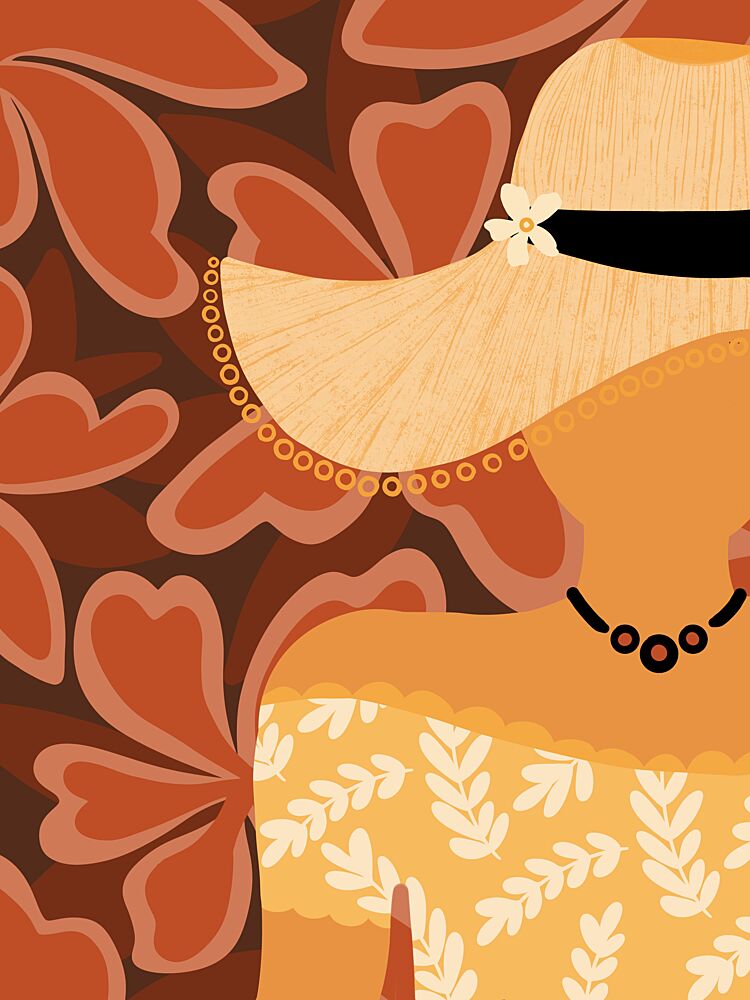 Woman in Floral Hat art print by Kristian Gallagher for $57.95 CAD