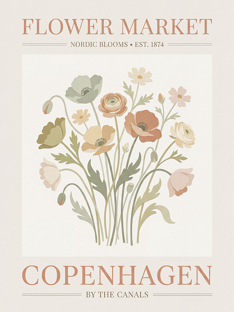 Copenhagen Flower Market art print by Andreas Magnusson for $57.95 CAD