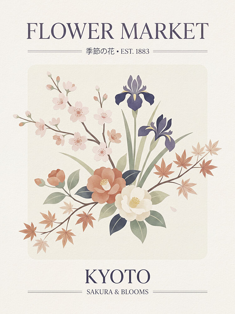 Kyoto Flower Market Blooms art print by Andreas Magnusson for $57.95 CAD