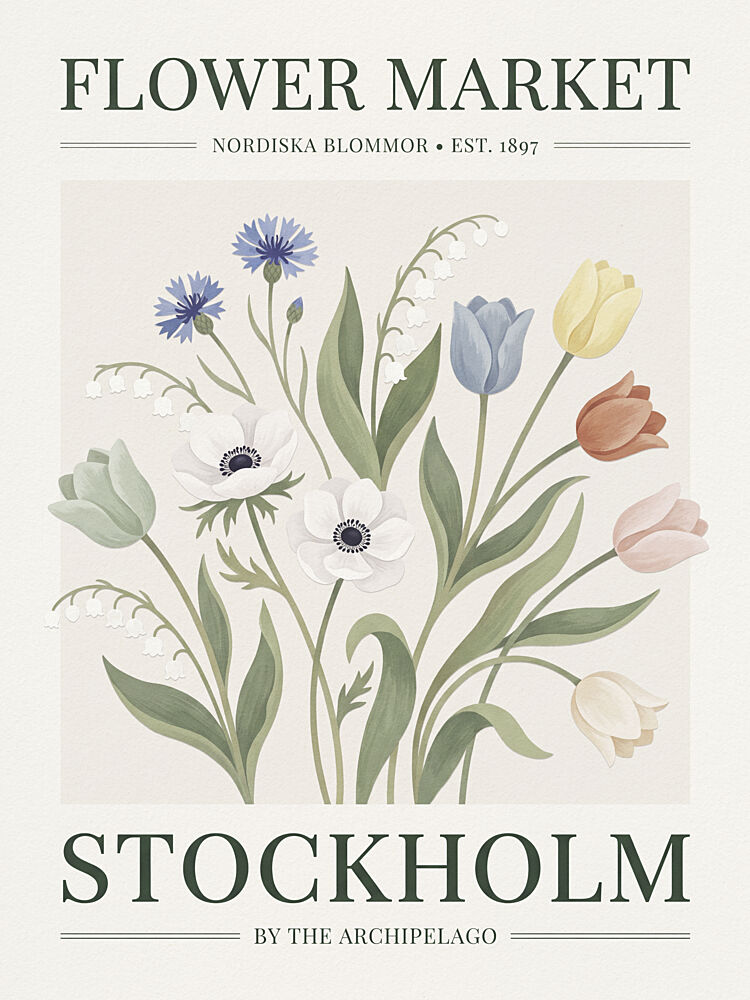 Stockholm Flower Market art print by Andreas Magnusson for $57.95 CAD