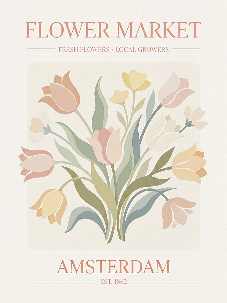 Amsterdam Flower Market Tulips art print by Andreas Magnusson for $57.95 CAD