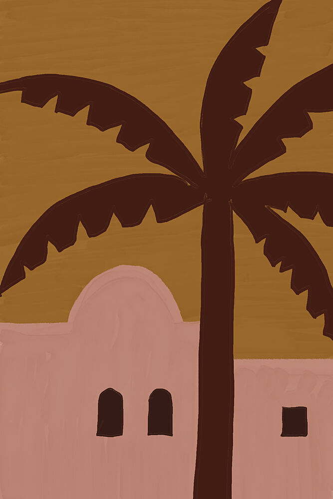 Desert Palm Abode art print by The Art Concept for $57.95 CAD