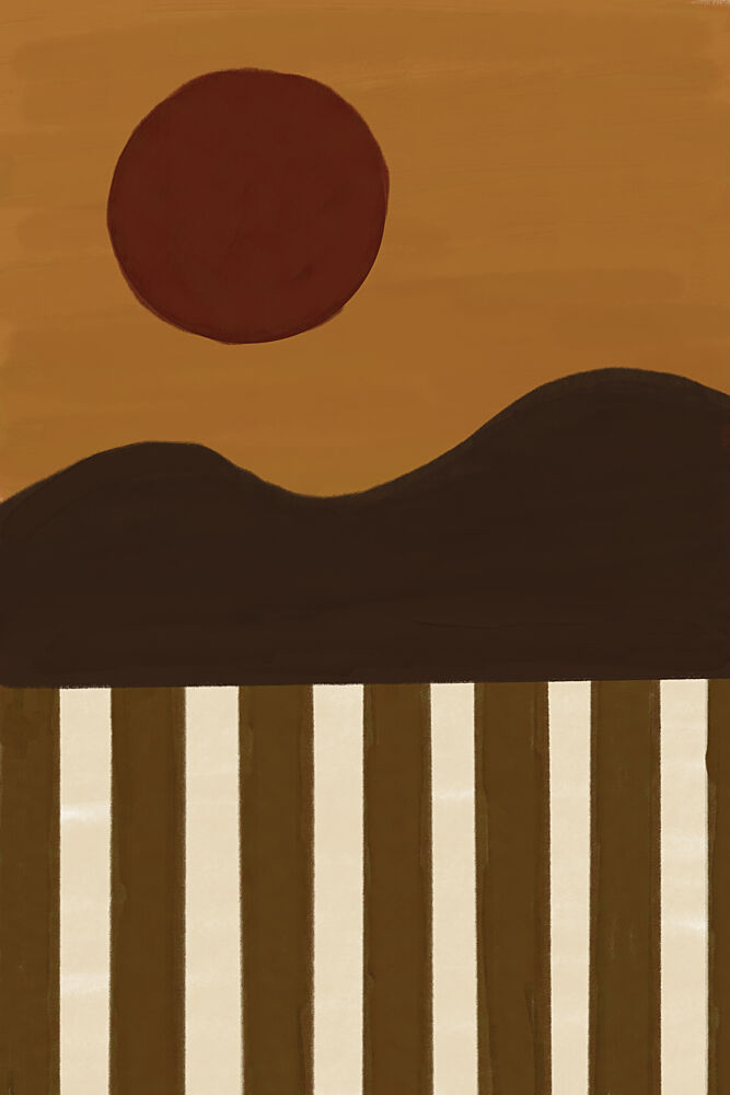 Minimalist Desert Sun art print by The Art Concept for $57.95 CAD