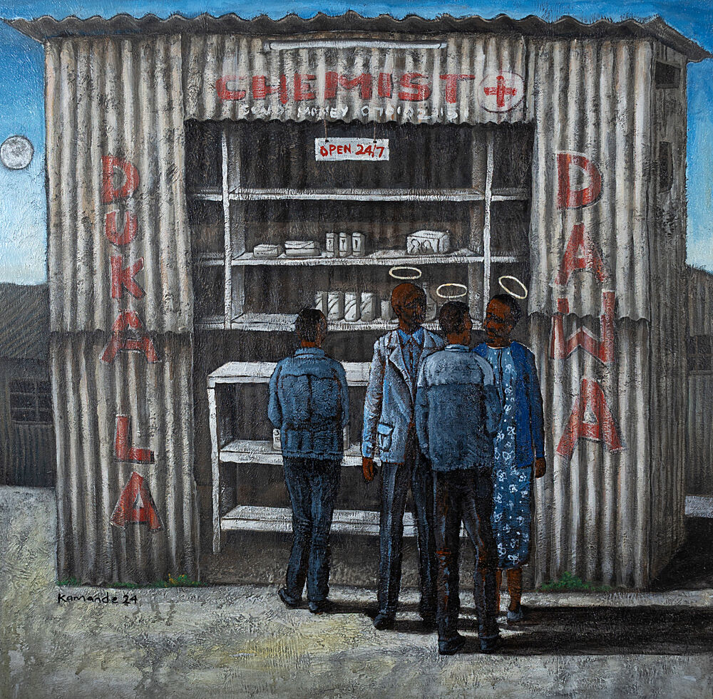 Halos at the Chemist art print by James Kamande for $57.95 CAD