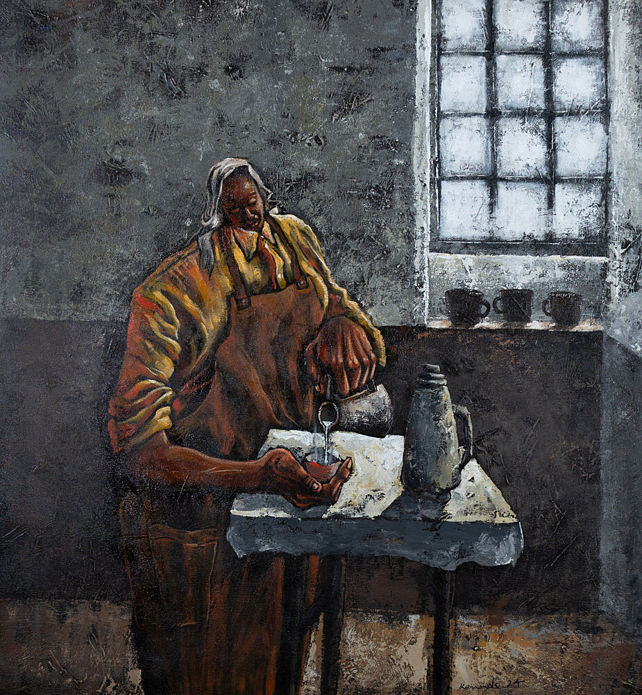 Quiet Kitchen Moment art print by James Kamande for $57.95 CAD