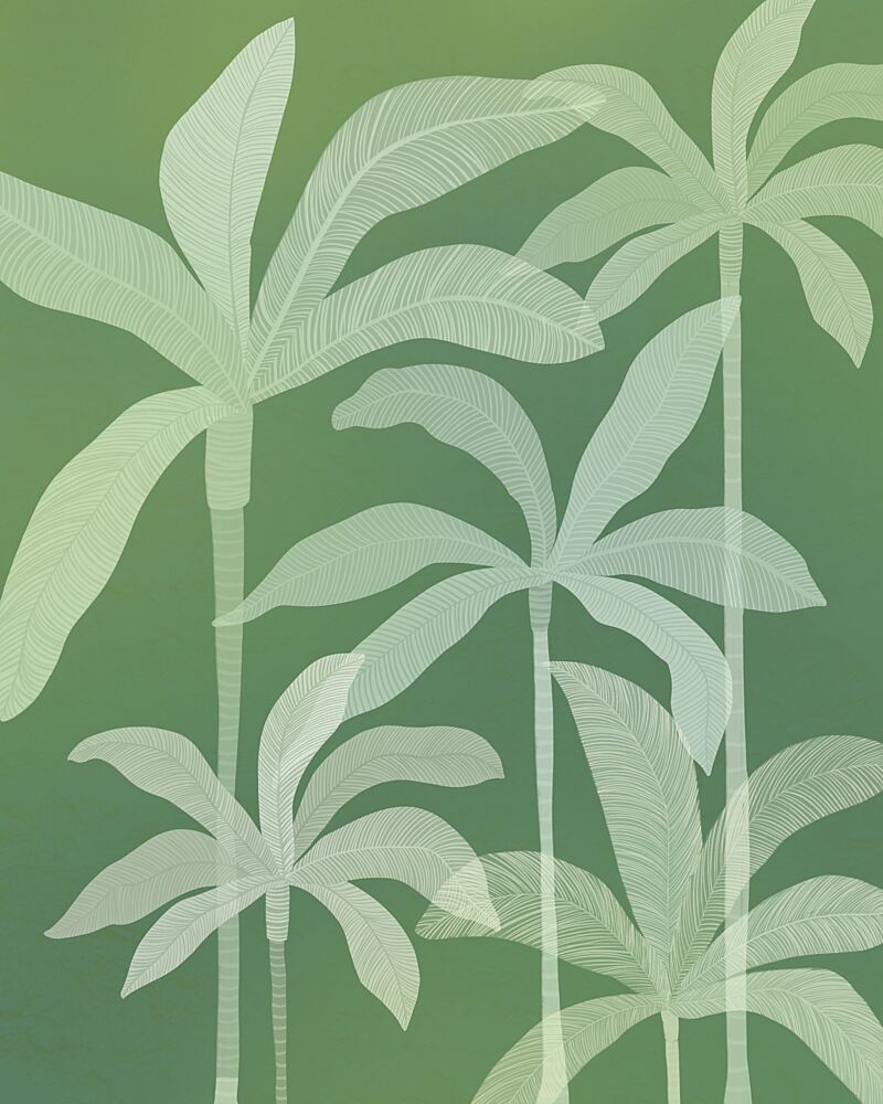 Serene Green Palms art print by Kristian Gallagher for $57.95 CAD