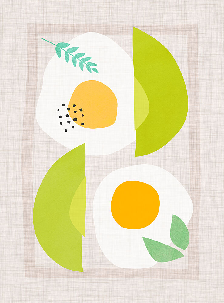 Modern Breakfast Abstract art print by Kristian Gallagher for $57.95 CAD