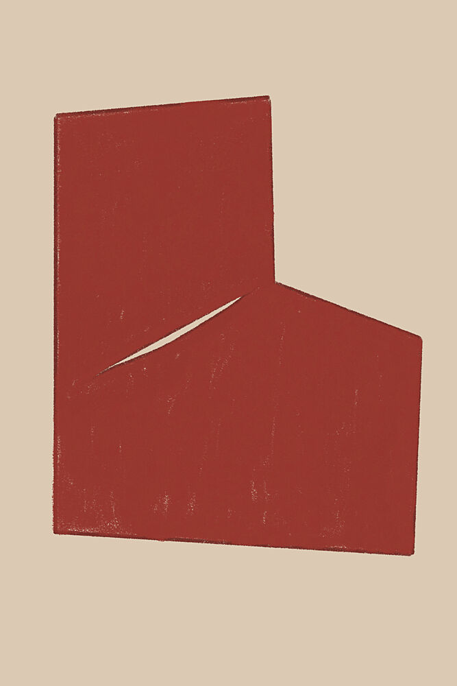Bold Red Cut art print by The Miuus Studio for $57.95 CAD