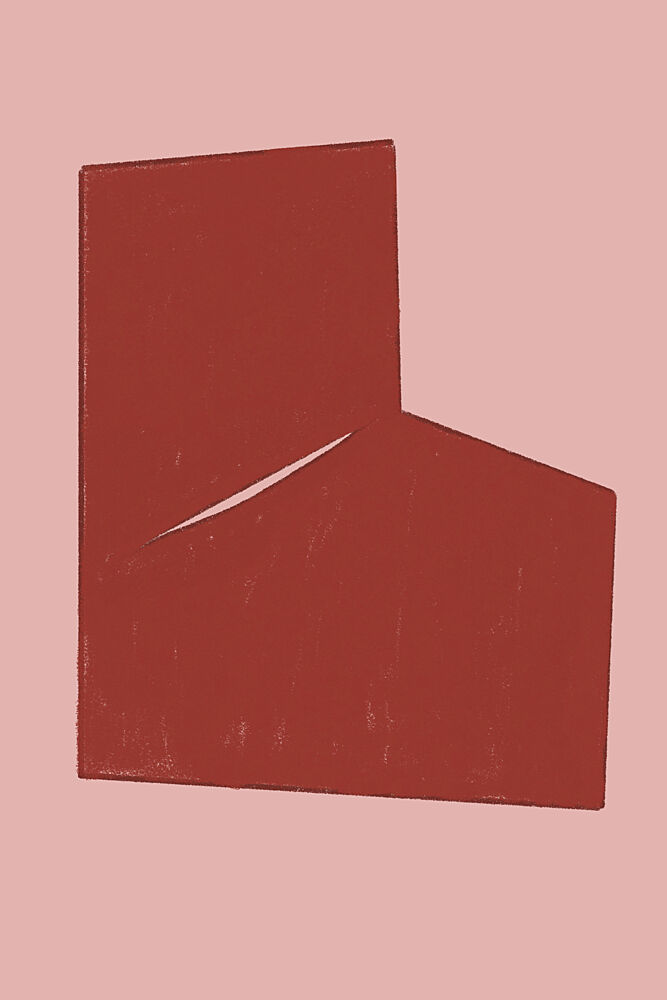 Angular Red Form art print by The Miuus Studio for $57.95 CAD