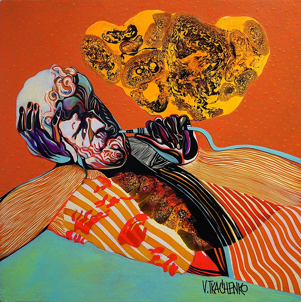 Pipe Smokers Vibrant Thoughts art print by Victor Tkachenko for $57.95 CAD