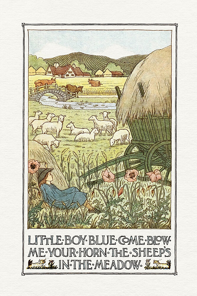 Little Boy Blue Meadow Sleep art print by Wild Violets for $57.95 CAD