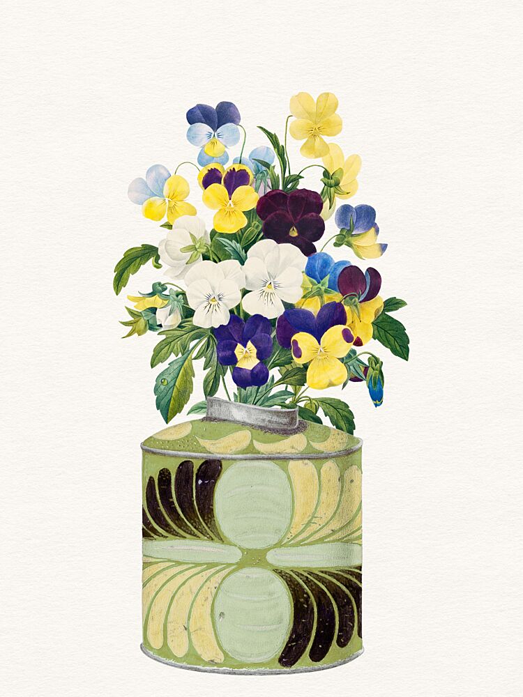 Colorful Pansy Bouquet art print by Wild Violets for $57.95 CAD