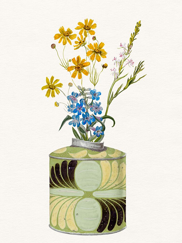 Colorful Flowers in Vase art print by Wild Violets for $57.95 CAD