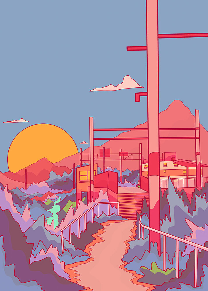 Vibrant Sunset Path art print by Stephen Wade for $57.95 CAD