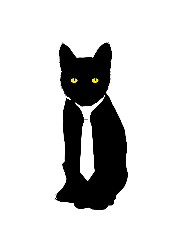 Dapper Black Cat art print by Balazs Solti for $57.95 CAD