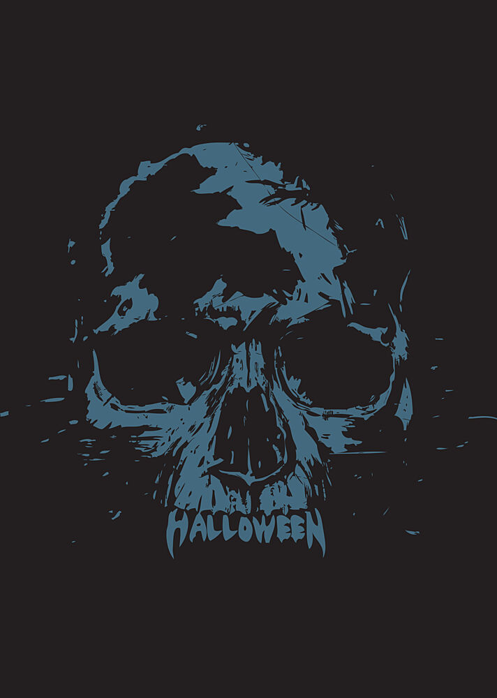 Grunge Halloween Skull art print by Balazs Solti for $57.95 CAD