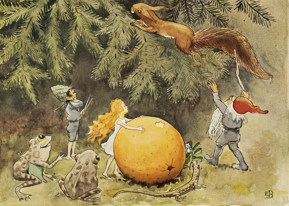 Solagget 1932 Ekorren art print by Elsa Beskow for $57.95 CAD