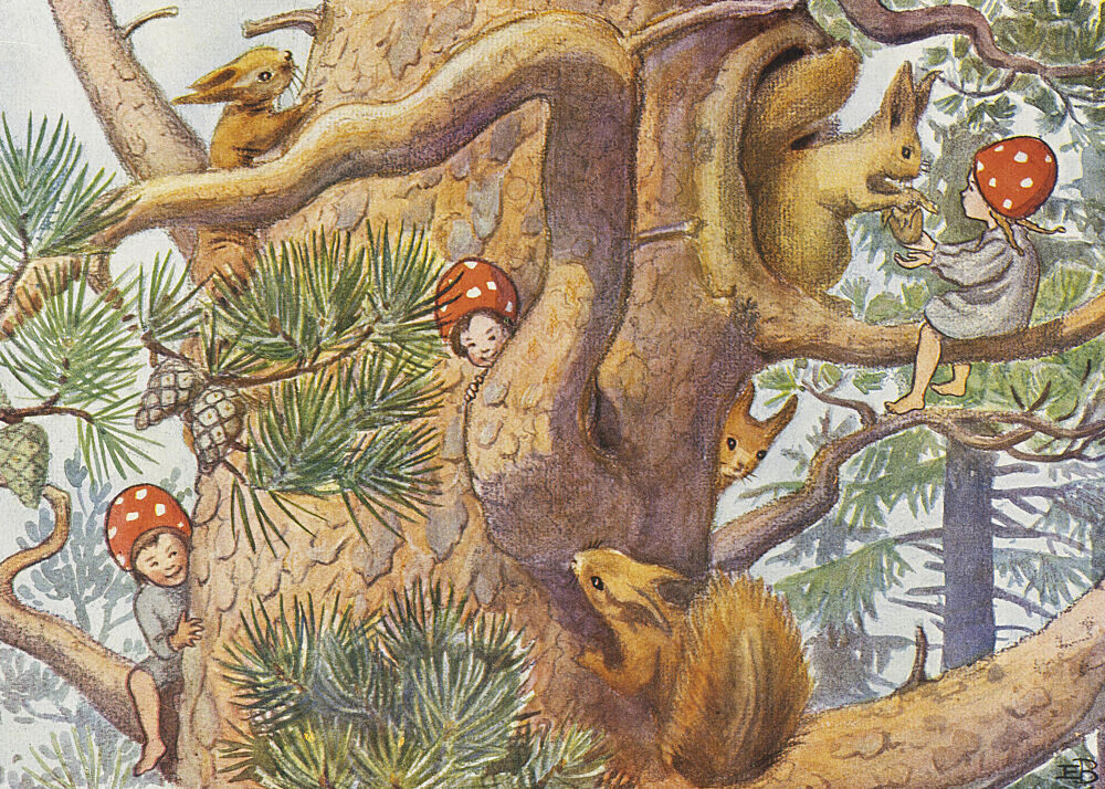 Elsa Beskow Tomtebobarnen 1937 Tradet art print by Elsa Beskow for $57.95 CAD